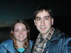 Cheryl & Eric in Port Angeles at night